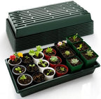 RooTrimmer 10 Pack 1020 Trays No Holes-Reusable Nursery Flats for 50/72 Cell Plug Tray, Heavy Duty Seed Starter Trays for Transplant, Seed Starting, Plant Propagation & Seed Germination (Dark Green) - Image 2