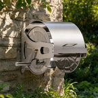 Wall-Mounted Hose Reel with Crank Stainless Hose Reel for Household Outdoor Water Tasks, Car Washing, L - Image 2
