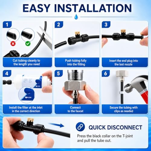 Patio Misters for Cooling Outdoor, Water Misting Cooling System,DIY Outdoor Misters (15M/49.2FT) - Image 7