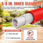 YAMATIC 50FT Flexible Garden Hose 5/8", Brass Swivel Handle Burst 600 PSI - Image 5