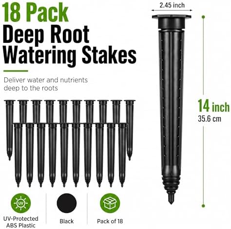 Junkin 18 Pack Tree Watering Stakes Deep Root Irrigation Spike, 14 Inch - Image 3