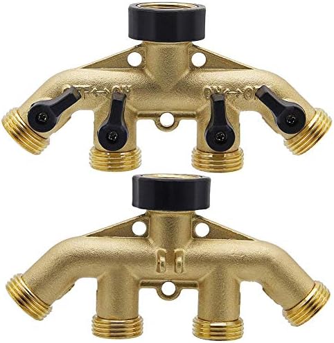 Twinkle Star Heavy Duty Brass Shut Off Valve | 4 Way Garden Hose Splitter - Image 7