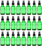 PATIKIL 2oz Glass Spray Bottles, 72pcs Nozzle Leak Proof Empty Water Mist Stream Sprayer for Cleaning Solutions Plants Hair, Green Black by PATIKIL