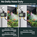 200 Ft Drip Irrigation System with Smart Water Timer (Double Tube) - Image 2