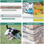 HOMEIDEAS 100 ft Leak-proof Stainless Steel Metal Garden Hose Set - Newly Premium SUS304 Spring Protective Sleeve, Anticorrosive 3/4" Brass Fittings - Perfect for Outdoor Watering - Image 5