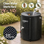 VINGLI Collapsible Rain Barrel Portable Rain Water Collection (Black, 50 Gallon) - Image 4