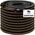 RUGGED RHINO Heavy Duty Garden Hose 75ft x 5/8in, Black and Orange by RUGGEDRHINO