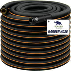 RUGGED RHINO Heavy Duty Garden Hose 75ft x 5/8in, Black and Orange by RUGGEDRHINO