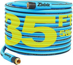 35FT Heavy-Duty Garden Hose with Solid Brass Connectors, 5/8 Inch Flexible Hybrid Rubber, All-Weather Lightweight & Kink-Resistant Water Hose by ZIXIXIZ