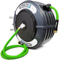 Macnaught Retractable Garden Hose Reel, 82 Ft Water Hose Reel Heavy Duty Retractable Hose with Metal 180° Swivel Rotation Bracket for Wall Mount - Gray by MacnaughtUSA