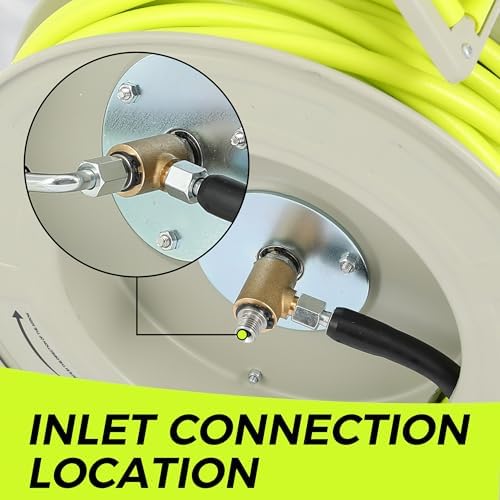MINGLE Retractable Pressure Washer Hose Reel, 1/4" × 100ft - Image 6