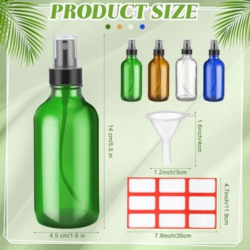 Fumete 36 Pcs 4oz Glass Spray Bottles Fine Mist, Multicolor, Classic - Image 2