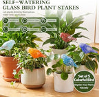 Duraaamo Self Watering Plant Globes Set of 5 - Bird Shaped Multicolor Hand Blown Glass Watering Bulbs, Automatic Plant Accessories Devices for Indoor & Outdoor Plants, Decorative Garden Stakes - Image 3