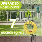2-Pack Garden Hose Holder Stand with 7 Prong Base and Dual Shepherd Hooks - Image 2