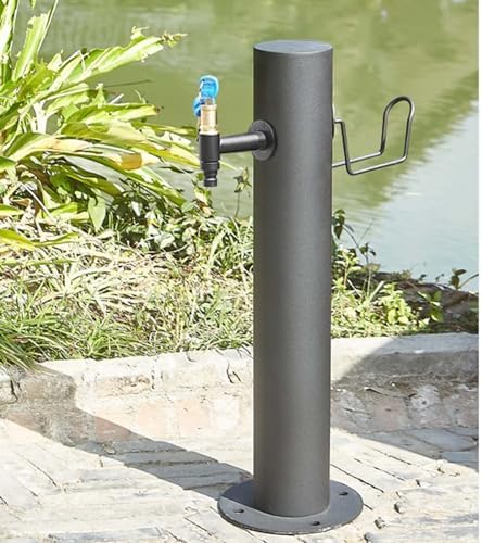 Garden Water Column with Faucet,304 Stainless Steel Vertical Water Column Outdoor Hose Stand ，Landscape Decor Yard Hydrant Fountain ，for Car Washing and Watering by Unknown