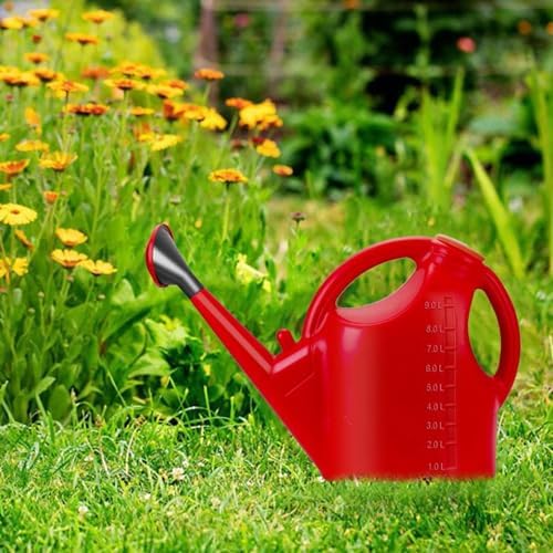 2 Gallon Watering Can for Plants, 9L Large Plastic Garden Watering Can with Removable Spout, Sprinkling Can for Outdoor Lawn Patio (Red) - Image 5