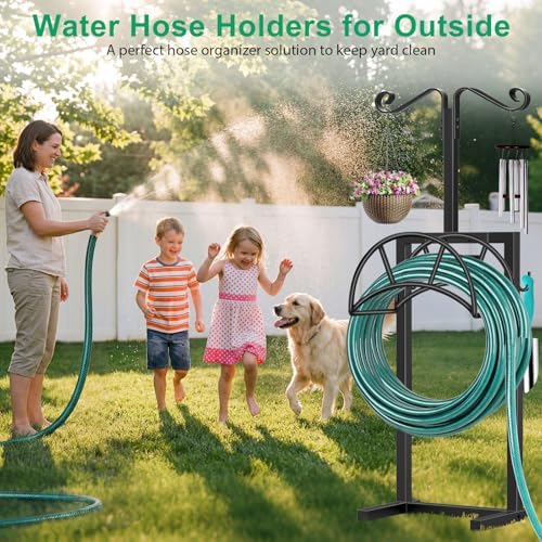 TomCare Garden Hose Holder Detachable Metal Water Hose Holder Hose Hanger - Image 7
