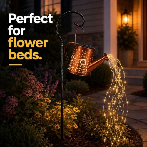 Solar Watering Can Light, LED String Lantern, Sunflower Bee Yard Decoration - Image 6