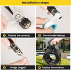Pressure Washer Drain Jetter – Sewer Jetter Kit for Pressure Washer 200ft 1/4 Inch NPT Hose Nozzles and Adapter 5800PSI Clears Clogs in Pipes & Sewer Lines - Image 4