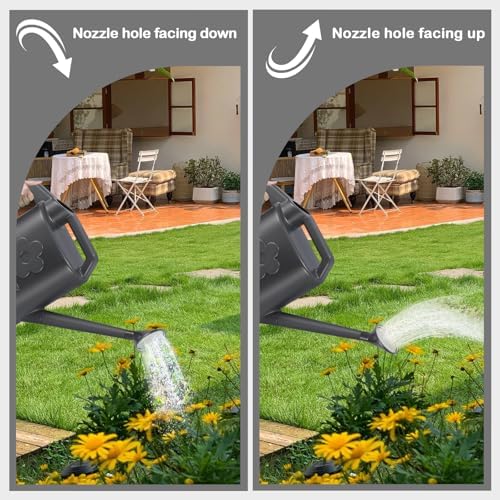 2 Gallon Watering Can for Indoor Plants, Garden Watering Cans for Outdoor Plant House Flower, Modern Plant Watering Can Large Long Spout with Sprinkler Head - Image 6