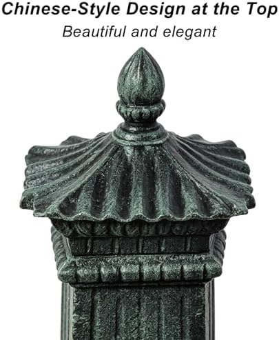 Outdoor Water Column with Brass Faucet, Cast Iron Freestanding Garden Faucet with Decorative Drainage Base for Watering, Rinsing - Image 6