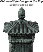 Outdoor Water Column with Brass Faucet, Cast Iron Freestanding Garden Faucet with Decorative Drainage Base for Watering, Rinsing - Image 6