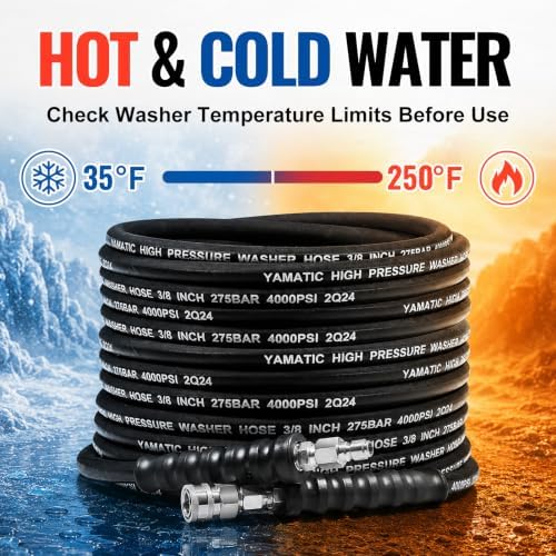 YAMATIC 3/8 Inch Pressure Washer Hose, 4000 PSI, 100 FT - Image 6