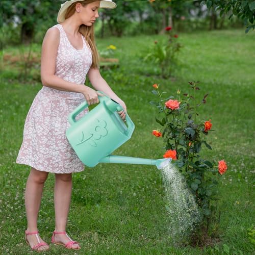 2 Gallon Watering Can for Indoor Plants, Garden Watering Cans for Outdoor Plant House Flower, Modern Plant Watering Can Large Long Spout with Sprinkler Head - Image 4