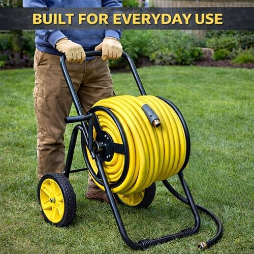 2-Wheel Garden Hose Reel Cart, Residential Duty Hose Reel,175ft Capacity - Image 3