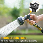 FANHAO Thumb Control Garden Hose Nozzle Heavy Duty Metal, 10 Spray Patterns - Image 2