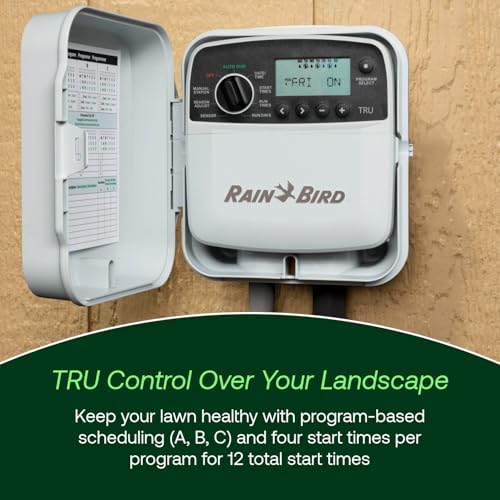 Rain Bird TRU8O Program-Based Indoor/Outdoor Irrigation Controller/Timer, WiFi Ready, 8 Station/Zone (Pack of 3) - Image 3