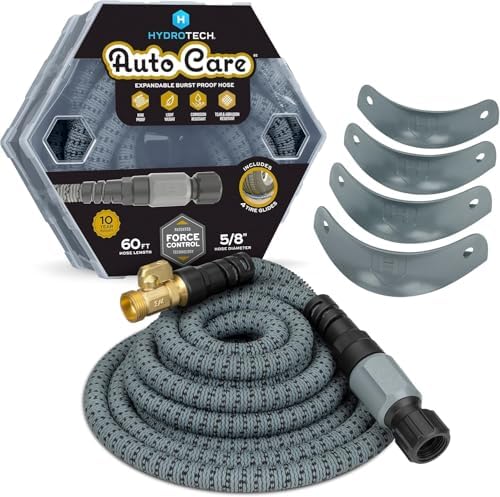 HydroTech 60 ft Auto Care Expandable Burst-Proof Hose, 5/8 in Diameter by HydroTech