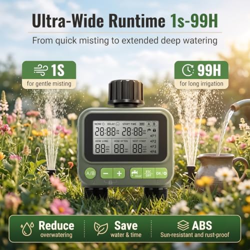 Water Timer for Outdoor Garden Hose, Hose Timer with Rain Delay - Image 2