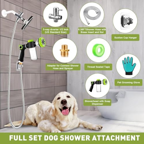 Dog Wash Sprayer Outdoor, Dog Shower Attachment Indoor, Upgrade and Original Garden Hose Nozzle - Image 2