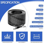 AURORA CAR Sewer Jetter Kit for Pressure Washer 50 FT, 1/4 Inch NPT 5800PSI - Image 2
