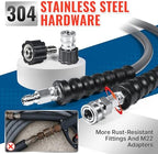 YAMATIC 3/8" Pressure Washer Hose 50 FT with Stainless Steel Quick Connect - Image 3