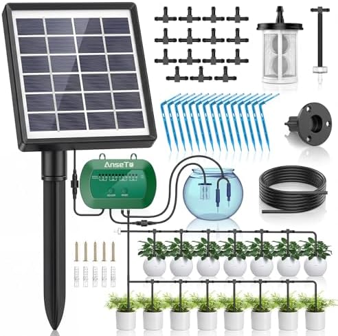 Solar Drip Irrigation System, Split Automatic Watering for Balcony by AnseTo