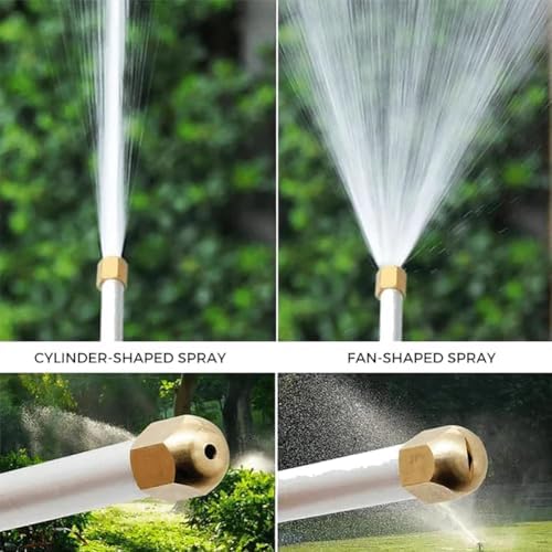 High Pressure Hose Nozzle for Garden Hose, Turn Any Hose Into Power Washer, 5 Spray Tips & Car Wash Towel, Heavy Duty Brass Jet Nozzle for Car Washing, Patio Driveway Outdoor Cleaning (New-Gray) - Image 4