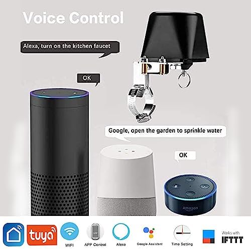 Smart Water Valve, WiFi Water Valve, Upgraded Version of Intelligent Water Valve Closing, Automatic Ball Valve Watering Timer, Sprinkler Controller, Smart Life App, Compatible with Alexa and Google - Image 2