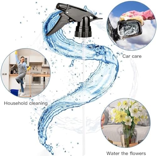 30 Pack Spray Bottle Nozzles, Heavy-Duty Stream Trigger Spray Nozzle Replacement Parts Adjustable Head Sprayer with Mist Stream Sprayer Fits 8oz /16oz Spray Bottles Round 28/400 Neck Bottles (Black) - Image 7