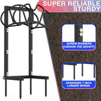 New Garden Hose Holder, Super Stable Water Hose Holders Stand Holds 120-Feet Hose, Detachable Freestanding Hose Storage Hanger Rack for Outside Yard Lawn Farm, Black - Image 6