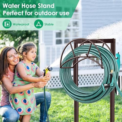 TomCare Garden Hose Holder, 4 Spikes Hose Stand for 160FT Outdoor Hose - Image 7