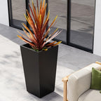 Garvee 30" Tall Planters Set of 2, Outdoor & Indoor Black Planter Pots, High Front Porch Planter Pots with Drainage Holes & Water Level Monitor & Inner Bucket, Black - Image 6