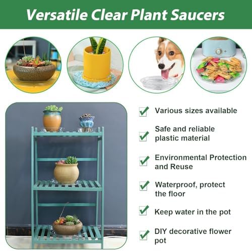 30 Pack 14 Inch Plant Saucer Clear Plant Saucers for Outdoors Plant Drip Trays Extra Large Plant Saucer Dish Plant Pot Saucers Planter Trays for Outdoor Plants Bulk - Image 5