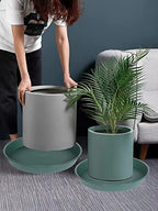 2 Pack of 16 17 inch Plant Saucer (15 inch Base), 2.3" Depth, Plant Trays for Pots, Plastic Plant Saucers for Indoors, Bird Bath Bowls, Flower Pot Drip Trays for Planter (17", Green) - Image 7