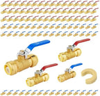100PCS Foskan 3/4" Push Fit Ball Valves,1/4" Turn Shut-off Valves by Unknown