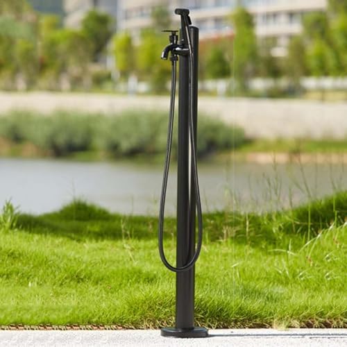 Stainless Steel Outdoor Garden Water Column Hose Stand with Faucet - Decorative Fountain Dispenser for Irrigation & Washing, Durable Garden Watering Solution by Unknown
