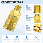 TAILONZ 1/4"MNPT M Style Quick Connect Industrial Air Coupler - Image 4