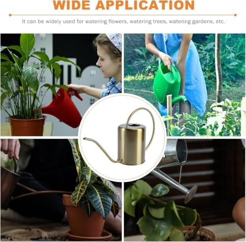 Brass Gooseneck Watering Can – 1.5L/2L Stainless - Image 5