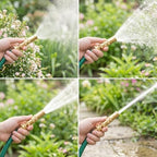 6 Pack Solid Brass Hose Nozzle, 4" Heavy Duty Brass Garden Hose Nozzle with 12 Rubber Washers, Adjustable Pressure Spray for Car Washing Outdoor Garden - Image 6
